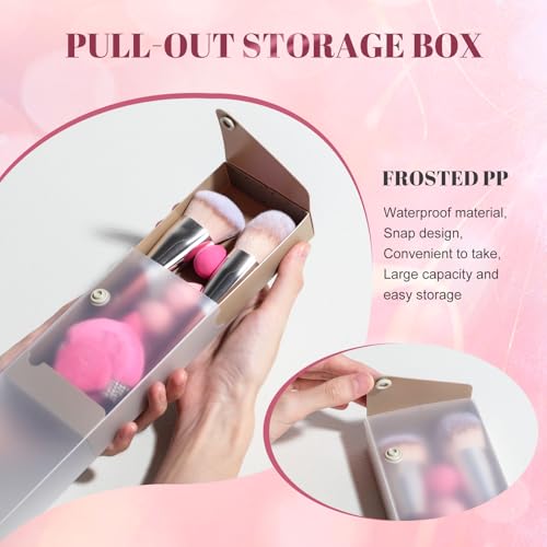 BS-MALL Foundation Makeup Brush & Powder Brush ? Professional and Durable 8-piece Set with 4 Mini Makeup Sponge 2 Triangle Powder Puff, Comes with Storage Barrel (withTravel Case)