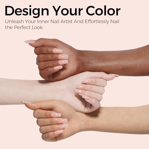 TOMICCA Nude Gel Nail Polish,15ml Light Nude Gel Polish,Soak Off Uv Led Cure Needed£¬Color Long Lasting Translucent Nail Art Manicure French Salon Diy Design Gifts For Woman