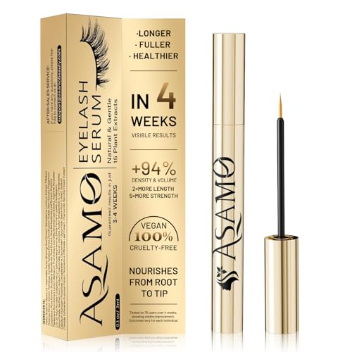 Eyelash Growth Serum ? Lash Serum for Eyelash Growth with 15 Plant Extracts for Longer Thicker Fuller Lashes Nourishing Formula to Enhance Natural Beauty Hypoallergenic Oil Free lash growth serum -3ml