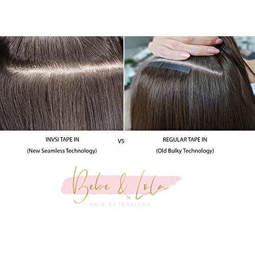 Bebe and Lola Remy Invisible Tape In Hair Seamless Extensions (20 pieces) 50 grams (#8, 20" (50g))