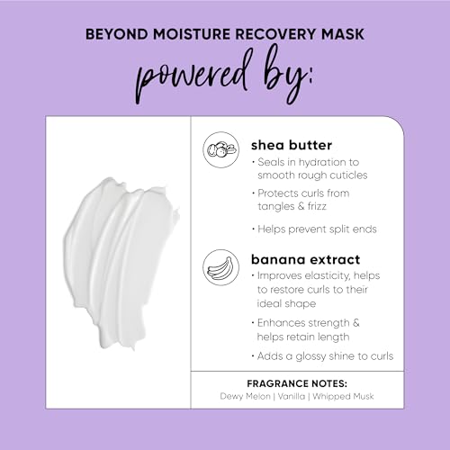 HASK Beyond Moisture Recovery Mask with Shea Butter & Banana Extract for Wavy, Curly, Coily & Kinky Hair, Softens, Moisturizes, Prevents Damage, Vegan, Sulfate-Free, Cruelty-Free ? 8 fl oz