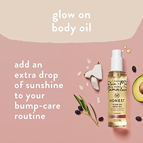 The Honest Company Honest Mama Body and Belly Bump Love Bundle Moisturizing Plant Based Oil and Stretch Mark Butter Cream