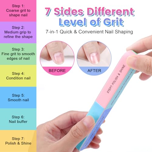 Gel Nail Polish Remover, Professional Gel Polish Remover for Nails Non-Irritating Easily & Quickly Remove Nail Polish, Gel Remover Tools Kit Nail File Cuticle Pusher Nail File Grit