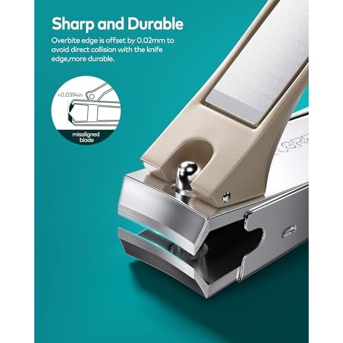 MR.GREEN Nail Clippers, Upgraded Anti-Splash Nail Clipper Set with Nail File and Tweezers & Catcher, Professional Practical Manicure Nail Care Kit with Exquisite Leather Case for Men & Women