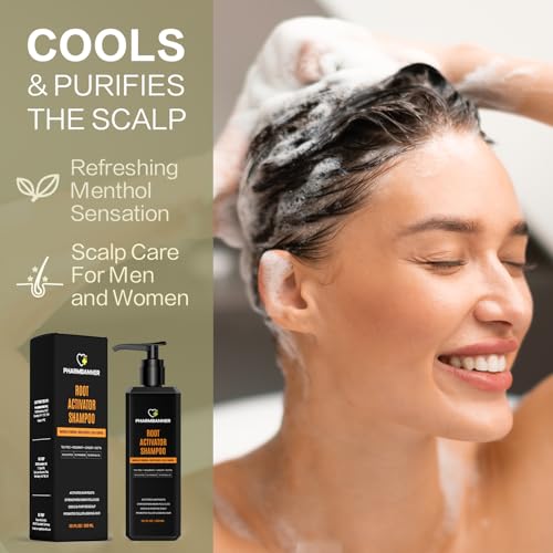 Root Activator Shampoo for Men and Women ? Rosemary & Boiton Hair Growth Shampoo for Thinning Hair, Hair Loss & Scalp Health ? Natural Herbal Formula with Cooling Sensation ? Sulfate-Free ? 10.1 fl oz