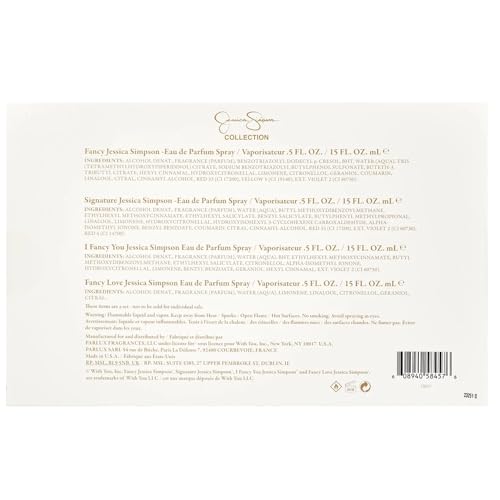 Jessica Simpson Collection 4-Piece Gift Set for Women ? Mini Eau de Parfum Travel Spray ? 0.5 Ounce
