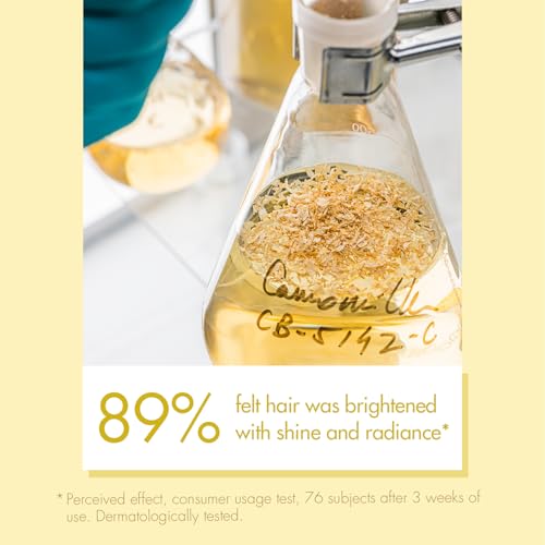 Klorane Brightening Shampoo with Chamomile - Enhances Highlights and Brightens Blonde Hair - Softens and Enhances Shine - Ultra-Gentle Formula - Dermatologist-Tested, Vegan - 13.5 fl. oz.