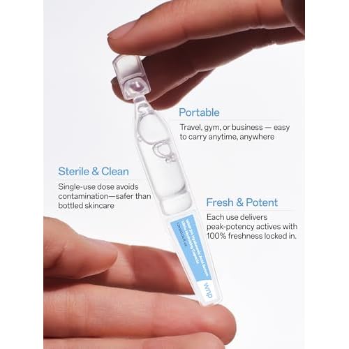 WNP Hyaluronic Acid Serum 3% for Face with 4D Multi-Layer Hydration | Ultra Hydrating Anti-Aging Serum | Moisturizer for Dry & Sensitive Skin | Pre-Makeup Skincare | Single-Use Vials 10PCS