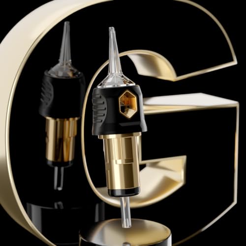 OZER Tattoo Cartridge - #1207RL(0.35mm) 20Pcs Disposable Tattoo Needles with Membrane Safety Cartridges for Tattoo Round Liner