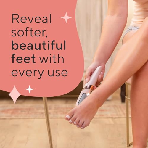 Electric Foot Callus Remover, Pedicure Grinder, Sander & Filer Tools for Effective Feet Scrubber (Removedor De Callos En Los Pies) (Pink-Grey)