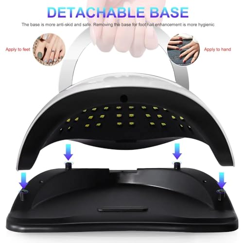 320W UV LED Nail Lamp Professional LED Nail Dryer for Gel Nails with 72pcs Lamp Beads, Touch Screen 4 Timers and Automatic Sensor Ideal for Home Salon, Fast Drying Technology for Perfect Nails