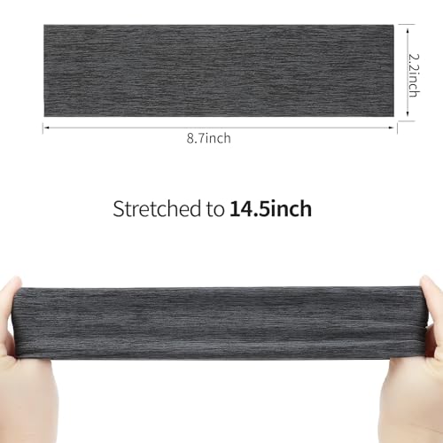 8 Pack Sport Headbands for Women, Elastic Soft Fabric Non-Slip Hair Bands Hair Warp for Daily Workout Yoga Running Sports