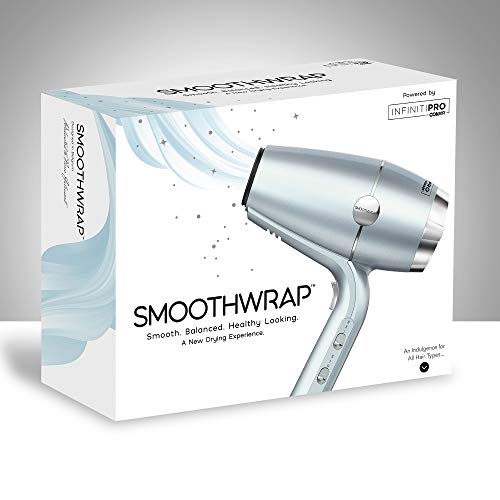 INFINITIPRO BY CONAIR SmoothWrap Hair Dryer with Diffuser | Blow Dryer for Less Frizz, More Volume and Body | With Advanced Plasma and Ceramic Technology | Mint
