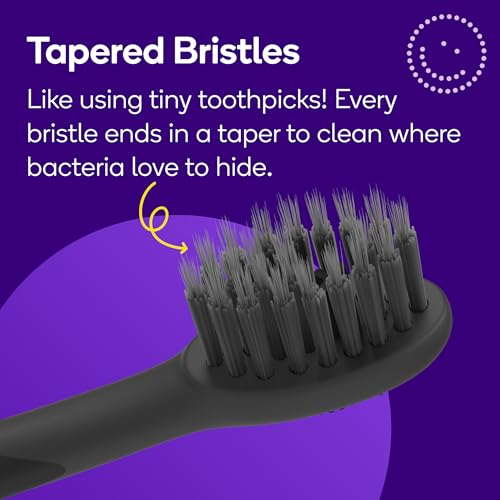 BURST Genuine Replacement Heads for Original Sonic Electric Toothbrush (Black/3 Pack) | Ultra Soft Bristles for a Deep Clean | Stain & Plaque Removal