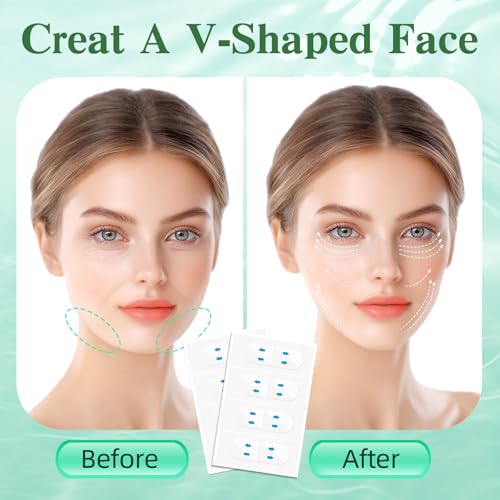 Neck Tape Lifting Invisible,204PCS Face Tape Lifting Invisible Face Lift Tape,Neck Lift Tape Face Lifter Tape for Makeup Instant Face Lift Facial Tape for Women Double Chin Jowls Eyebrow Sagging Skin