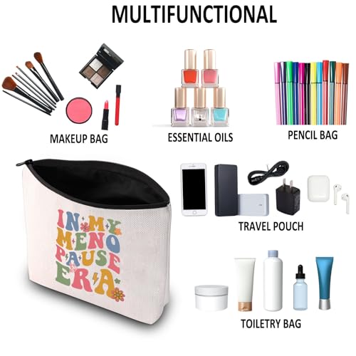 G2TUP Funny Menopause Gift My Menopause Era Makeup Bag Hormone Therapy Cosmetic Bag Hot Flashes Gift (Menopause Era MB)