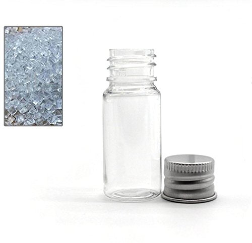 12Pcs 10ml/20ml Empty Refillable Clear Plastic Bottle with Aluminum Screw Cap Travel Small Container (20 ML)