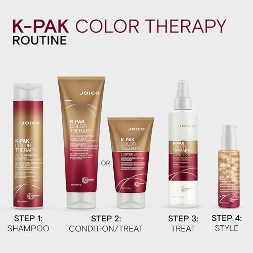 Joico K-PAK Color Therapy Color-Protecting Conditioner | For Color-Treated Hair | Boost Shine | Improve Elasticity | Repair Breakage | Rebuild Damaged Hair | With Keratin & Argan Oil