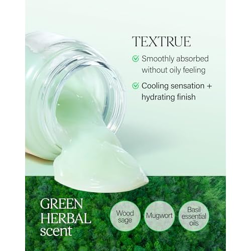 About Me SOOP Calming Aqua Cream ? Korean 77.7% Jeju Cypress Water 100 Hour Moisture Cream for Sensitive Acne Skin ? Daily Jelly Texture with Niacinamide ? Korean Skin Care ? 2.87oz, 85ml
