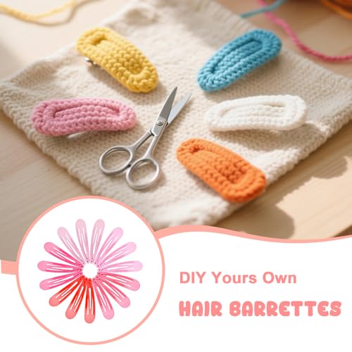 NEBURORA 150 Pcs Colorful Snap Hair Clips 30 Colors Hair Barrettes for Girls 2 Inch Hair Barrettes with Storage Case Hair Accessories for Women