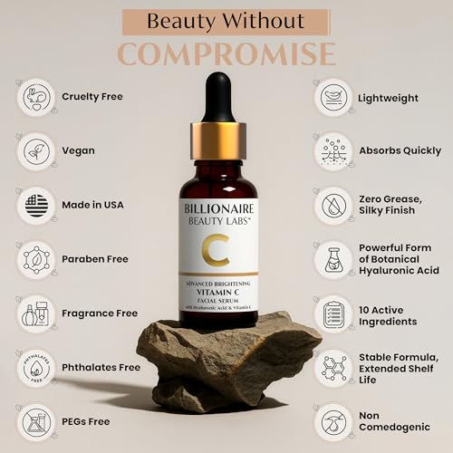 Vitamin C Serum for Face with Hyaluronic Acid, Vitamin E & Botanical Extracts ? Advanced Facial Serum for Radiance, Hydration & Smoother Skin, 30ml