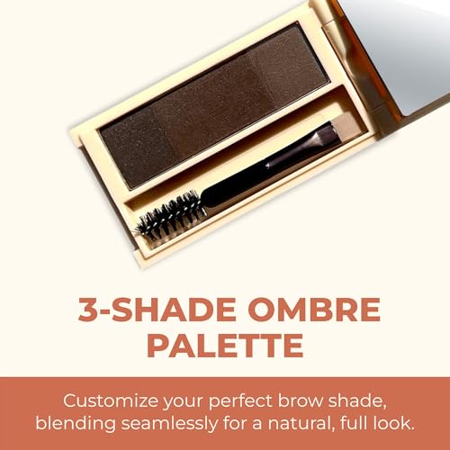 Beauty For Real Brow Max Ombre Brow Powder, Deep - Shapes, Balances & Defines Eyebrows - Long-Wear Formula - Vegan, Cruelty Free & Paraben Free