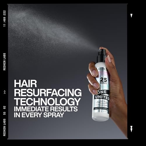 Redken One United All-In-One Leave In Conditioner - Multi-Benefit Leave In Treatment For All Hair Types, Heat Protectant and Detangler Spray, Paraben-Free