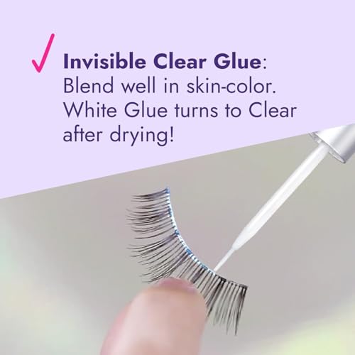 D-UP False Eyelash Glue for Sensitive Eyes, Clear Lash Glue for Eyelash Extensions, Waterproof Eyelash Adhesive for Sweat Resistant & Long Lasting Hold, Medical Grade from Japan, EX 552 Made in Korea