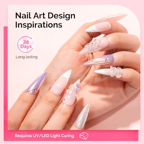 MelodySusie 3D Gel Nail Art, Clear Sculpting Gel No Wipe Nail Art Gel for Molding, Painting, Chrome Powder & Rhinestone Glue, UV/LED Cured 3D Nail Design Gel 15g