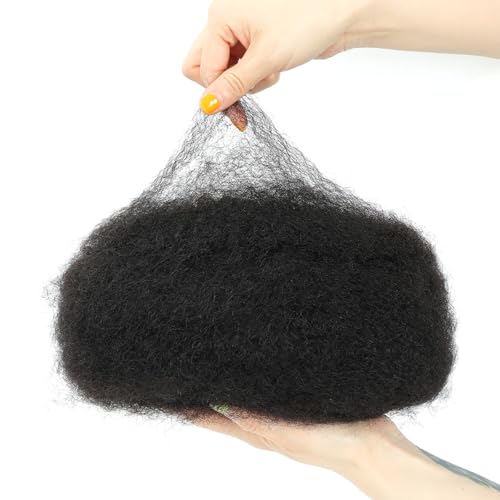 Afro Kinkys Bulk Human Hair, 14 inch 50 Gram 4c Curly Hair for Permanent Sister Locs/Mini Twists/Braids Can Dye and Bleach (Natural Black, 14 Inch)