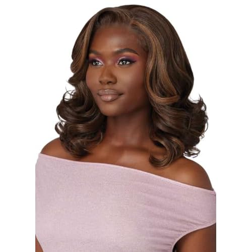 Outre Lace Front Wig - Perfect Hair Line 13X4 - Swoop Series - Swoop 6 (CARAMEL BROWN)