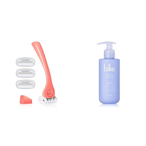 Billie Razors for Women Shave Kit & - V Smooth - Shave Gel + Cleanser for Pubic Hair & Skin - pH-Balanced - Fragrance-Free - Gynecologist-Approved - 6.5 oz.