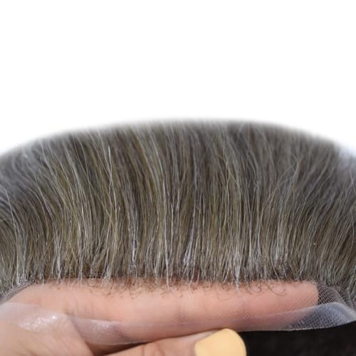 FPM Toupee Lace Front Hair Replacement System - 10x8 Human Hair Pieces for Men (#2 Dark Brown)