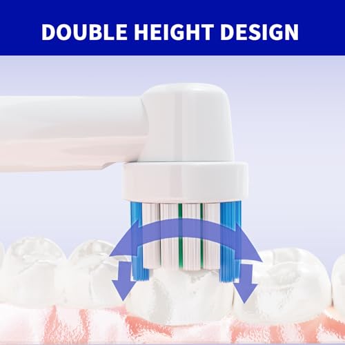 16 Pack Replacement Heads Compatible with Oral B Braun Electric Toothbrush Pro 1000/9000/ 5000/3000/8000