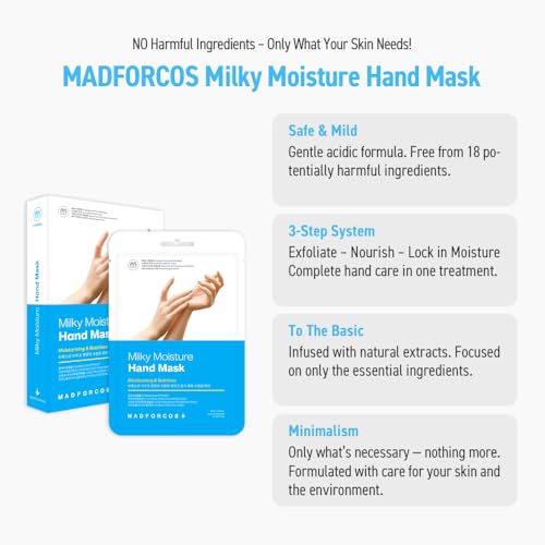 Milky Moisture Hand Mask ? Hydrating Gloves for Dry Hands | 5 or 10 Pairs (5 Pair (Pack of 1)) (5 Pair (Pack of 1))