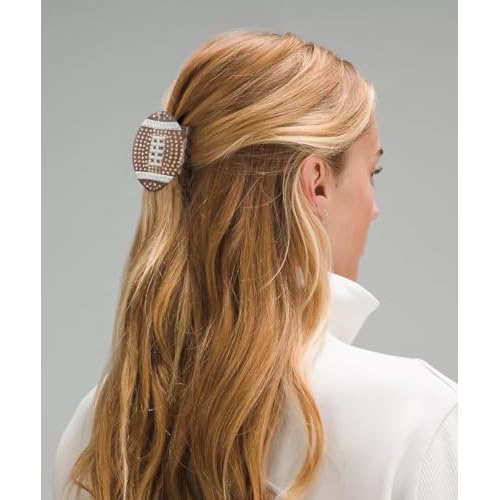 LILIE&WHITE 1PC American Football Hair Clips For Women Rugby Hair Claws Sports Hair Accessories Cute Non-Slip Sports Hair Barrettes Game Day Hair Clips