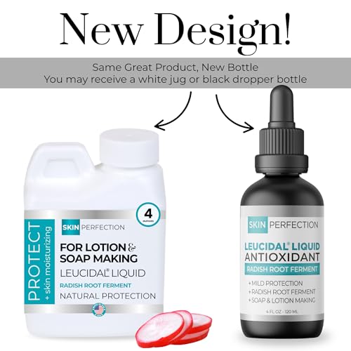 Skin Perfection Leucidal Liquid - Natural Preservative Alternative for Lotion Making - Vitamin C Serum & Hyaluronic Acid Body Lotion Creams - Water Soluble DIY Skincare Cosmetics