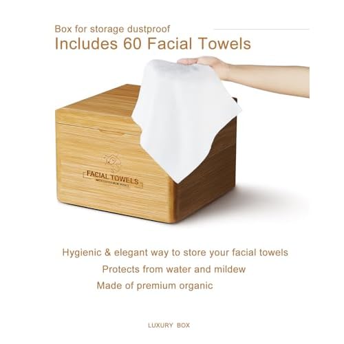 Clean Facial Towels,1 Box with 240 Ct Disposable Face Towels - Premium Facial Cleansing Cloths & Towelettes, Perfect for Skincare Routine - Biodegradable, Travel-friendly, and Eco-friendly
