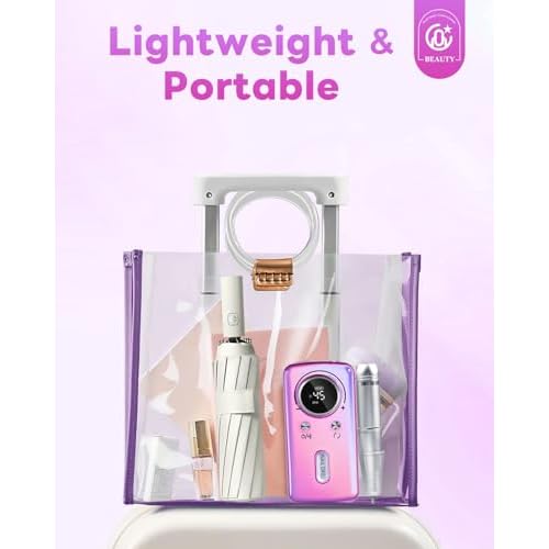 CozyZen Cordless Nail Drill Professional: 45000 RPM Rechargeable Electric Nail File Kit, Portable & Low Noise for Acrylic, Gel Nails, Manicure & Pedicure - Salon & Home Use
