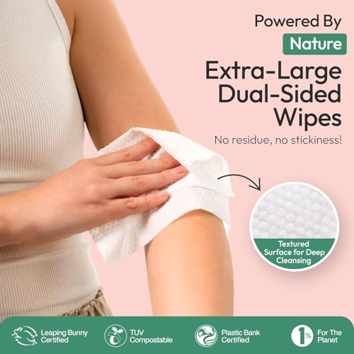 FOMIN Acidified Travel Deodorant Wipes For Women & Men - 100 Count - Variety Pack - pH Balanced, Mini Deodorant Travel Size Wipe - Plastic-Free, Individually Wrapped Underarm Body Wipes