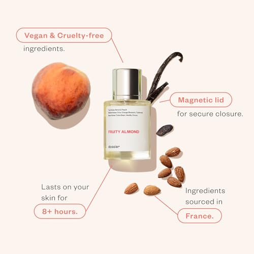 Dossier - Fruity Almond - Eau de Parfum - Perfume Luxury - Pure Infused - Paraben Free - Vegan - For Women - Fragrance 1.7 0z (Spray 50ml)