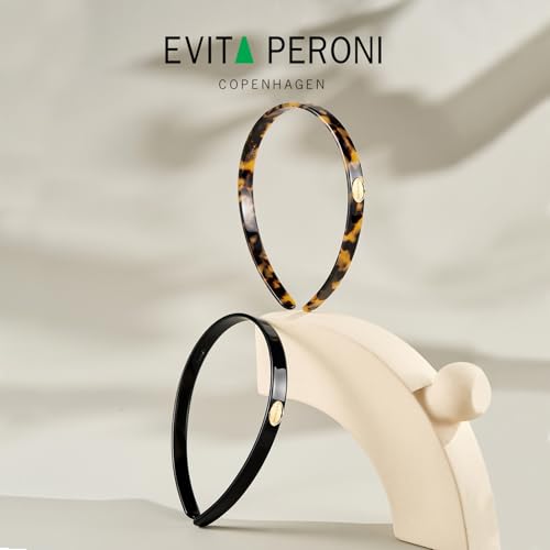 EVITA PERONI Headbands for Women Acetate Sheet Headband Non-slip Comfortable Fashion Hairband-Black
