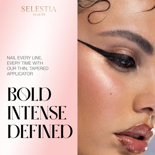 Black Liquid Eyeliner Pencil Queen Cobra ? Long-Lasting ? Quick-Drying, No Flaking ? Thin Applicator & Intense Color ? 0.016 fl.oz
