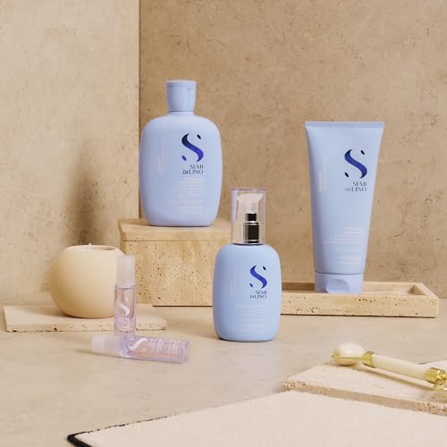 ALFAPARF MILANO Semi Di Lino Density Shampoo - Sulfate-Free Hair Thickening Shampoo - Gentle Cleansing Shampoo with Filler Complex - Protects & Hydrates for Long-Lasting Color