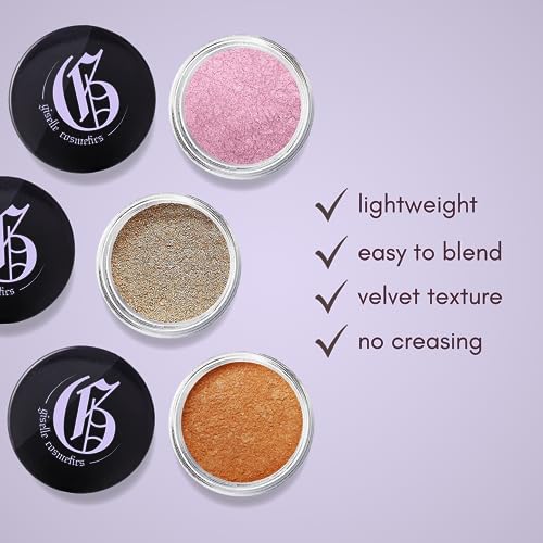 Star Ruby - Organic Mineral Eyeshadow Palette with Sparkle & Shimmer Shades, Eye Shadow Highlighter, Pink Glitter, Ruby Cream Eyeshadow Singles, Eye Shadow Palette Makeup