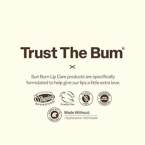 Sun Bum SPF 30 Sunscreen Lip Balm 3 Flavor Variety Pack - Coconut, Banana, Watermelon - Moisturizing Aloe Vera and Vitamin E - Vegan and Cruelty Free - UVA/UVB Lip Protection - 0.15 oz, 3 count