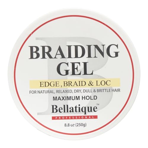 Edge, Braid, & Loc Maximum Hold Edge Control & Braiding Gel for Natural, Relaxed, Dry, Dull Hair - No Flaking, No Whitening, Fast Drying, High Shine, Maximum Hold Up to 48 Hrs (8.8 oz)