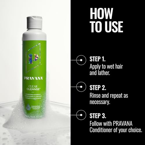 Pravana Clear Cleanse Mineral Diminishing Shampoo | For Clarifying Color Treated Hair | Instantly Removes Hard Water Deposits | Hydrates, Energizes, Volumizes | Eliminates Discoloration | Vegan
