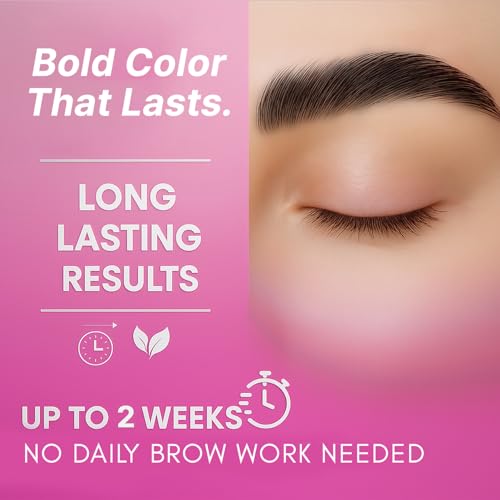 Korean Eye Brow Tint Kit - Eye Lash Tint Kit Brow Color for Eyebrows Lash Tint Dark Brown