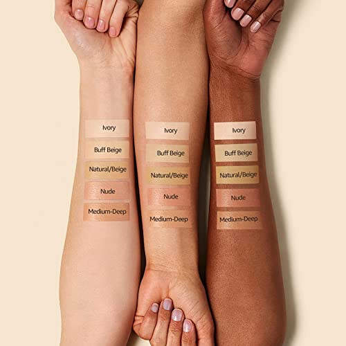 Mushroom Head Air Cushion CC Cream Strong Concealer, Moisturizing BB Cream Makeup Base Primer Even Skin Tone for All Skin Types, Face Makeup Cushion Foundation Long Lasting (Buff Beige)